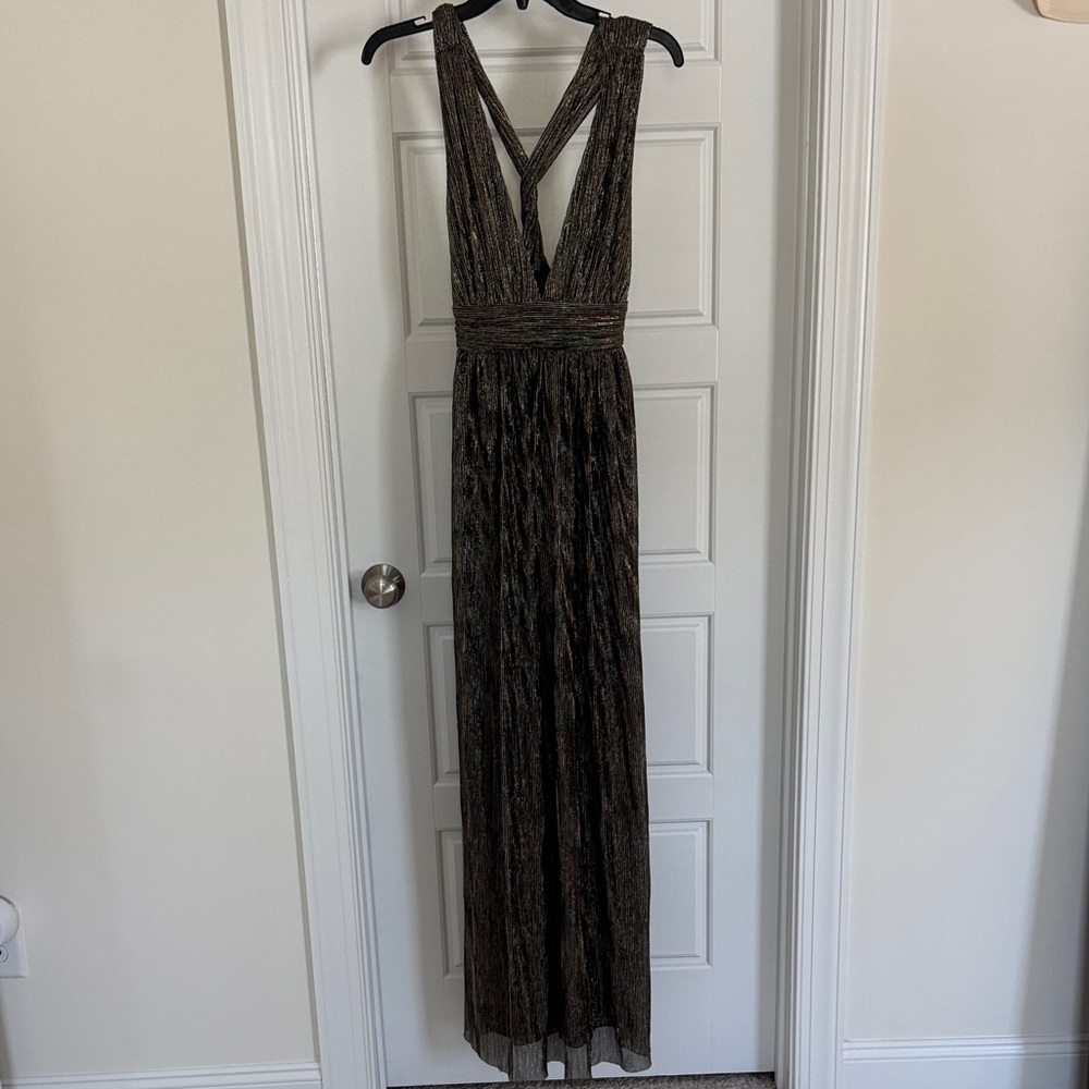 Black metallic dress